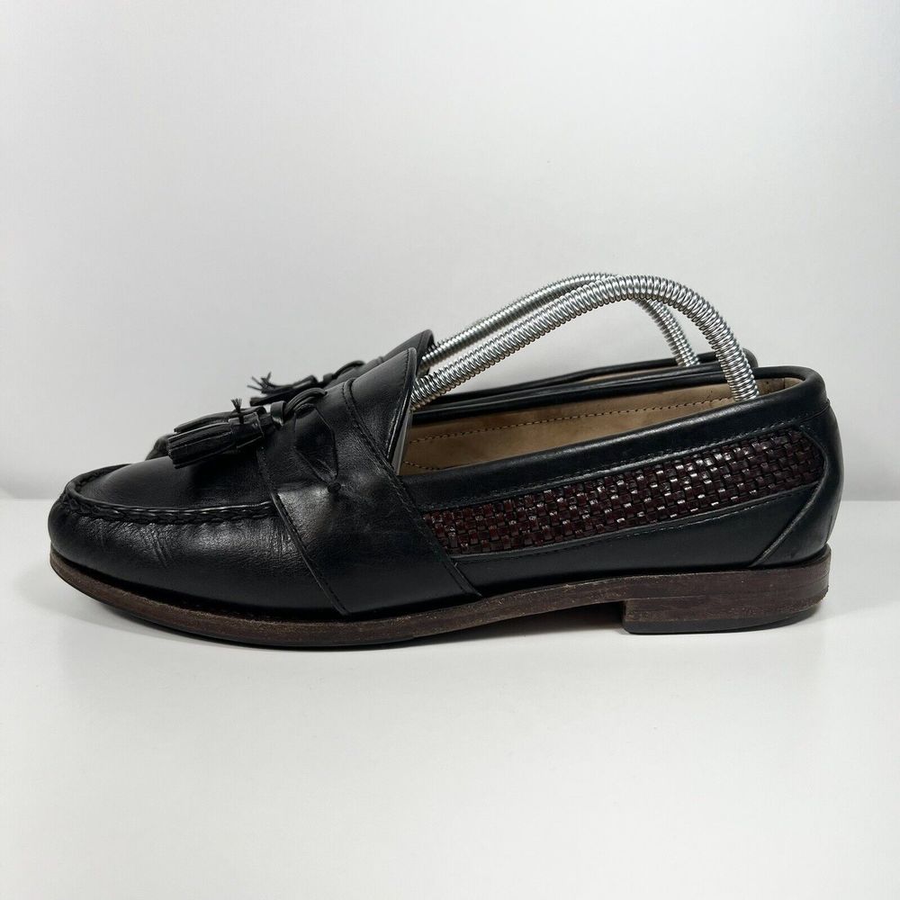 Allen Edmonds Bennington Pinch Tassel Loafers Black Size 9 D